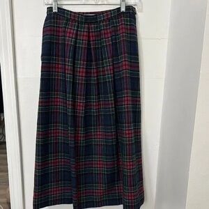 Plaid Women's Skirt - Red and Green